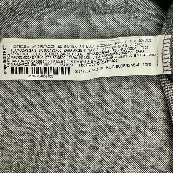 NWT Zara Kids Gray Pinstripe Pleated Mini Skirt size 10 - Picture 7 of 7